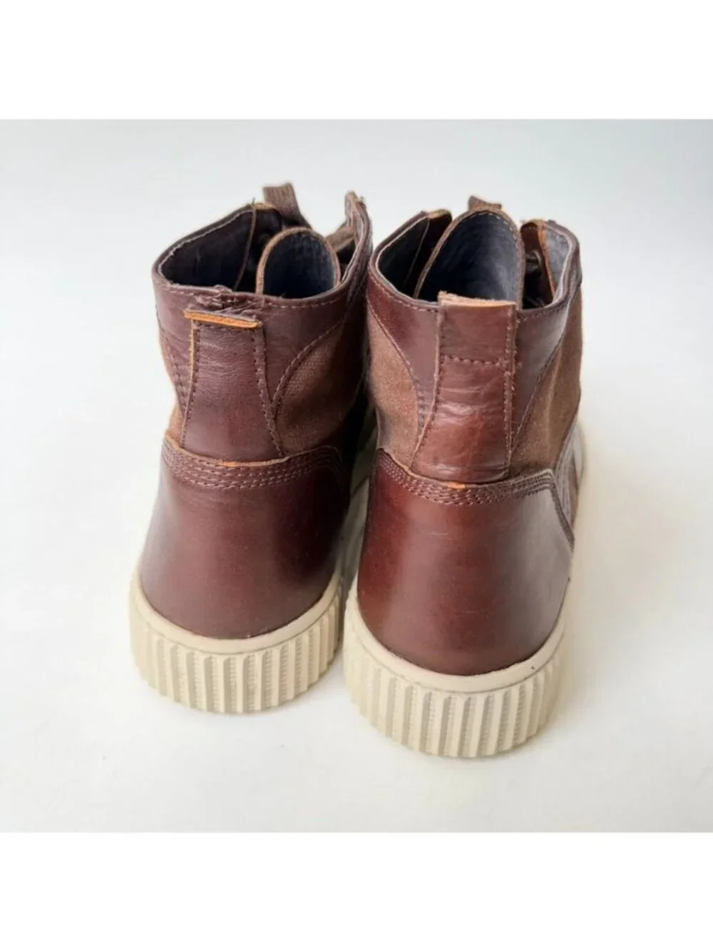 John Varvatos Bedford Trooper High Top Sneakers Brown Men's 10.5
